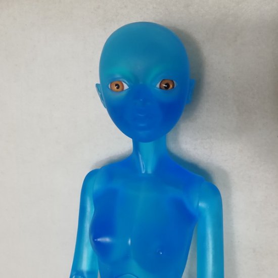 Mermaid Mika girl in Transparent Blue
